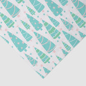 Pastel Christmas Tree Forest Seidenpapier (Ausschnitt)