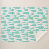 Pastel Christmas Tree Forest Sherpadecke (Vorderseite (Horizontal))