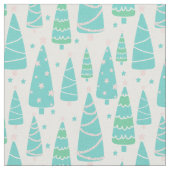 Pastel Christmas Tree Forest Stoff (Nahaufnahme)