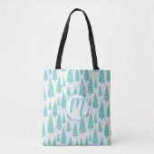 Pastel Christmas Tree Forest Tasche (Vorderseite)