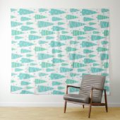 Pastel Christmas Tree Forest Wandteppich (Beispiel (Horizontal))