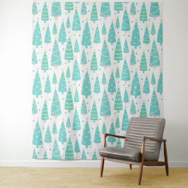 Pastel Christmas Tree Forest Wandteppich