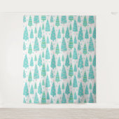 Pastel Christmas Tree Forest Wandteppich (Vorderseite)
