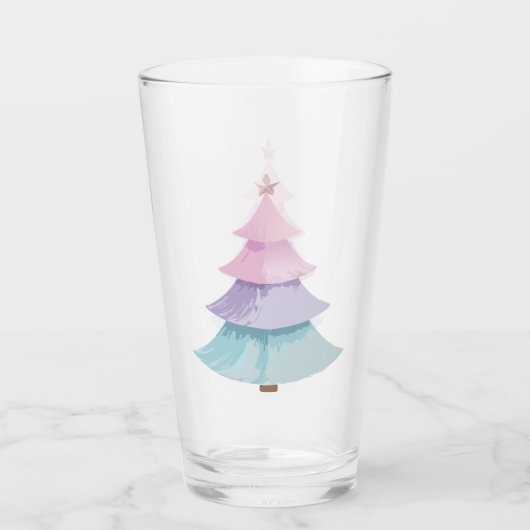 Pastel Christmas Tree Glas (Rückseite)