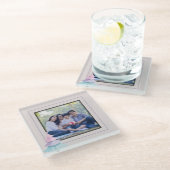 Pastel Christmas Tree Glasuntersetzer (Schrägansicht)