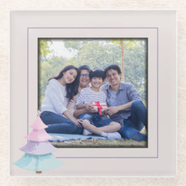 Pastel Christmas Tree Glasuntersetzer