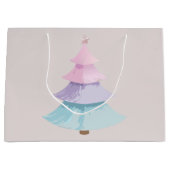 Pastel Christmas Tree Große Geschenktüte (Vorderseite)