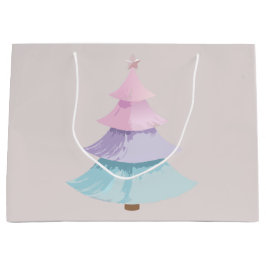 Pastel Christmas Tree Große Geschenktüte