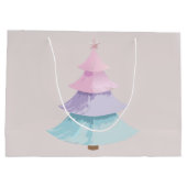Pastel Christmas Tree Große Geschenktüte (Rückseite)