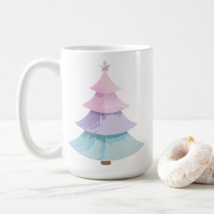 Pastel Christmas Tree Kaffeetasse