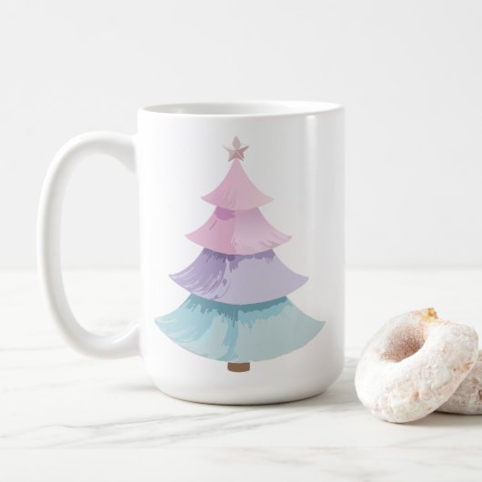 Pastel Christmas Tree Kaffeetasse (Mit Donut)