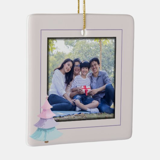 Pastel Christmas Tree Keramikornament (Rechts)