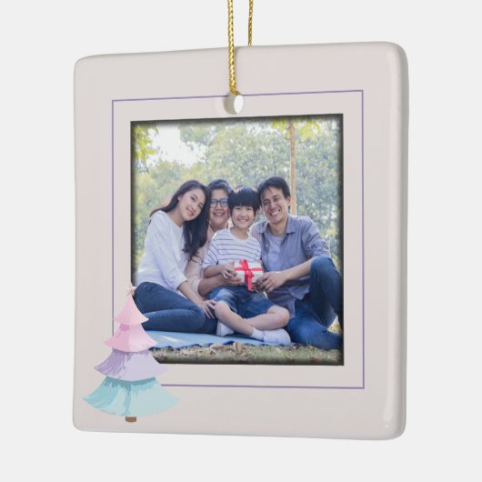 Pastel Christmas Tree Keramikornament (Links)