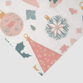 Pastel Christmas Tree Ornaments Holiday Seidenpapier (Detail)