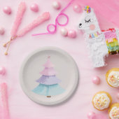 Pastel Christmas Tree Pappteller (Party)