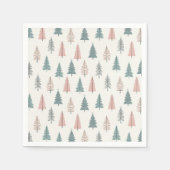 Pastel Christmas Tree Pattern Holiday Serviette (Vorderseite)