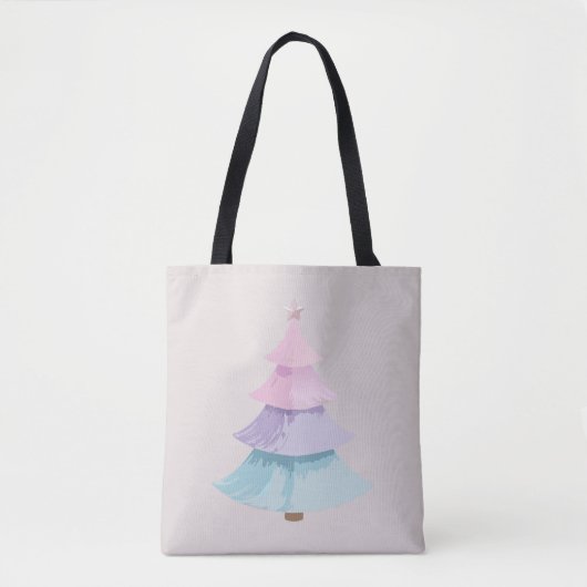 Pastel Christmas Tree Tasche (Vorderseite)
