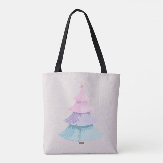 Pastel Christmas Tree Tasche (Rückseite)