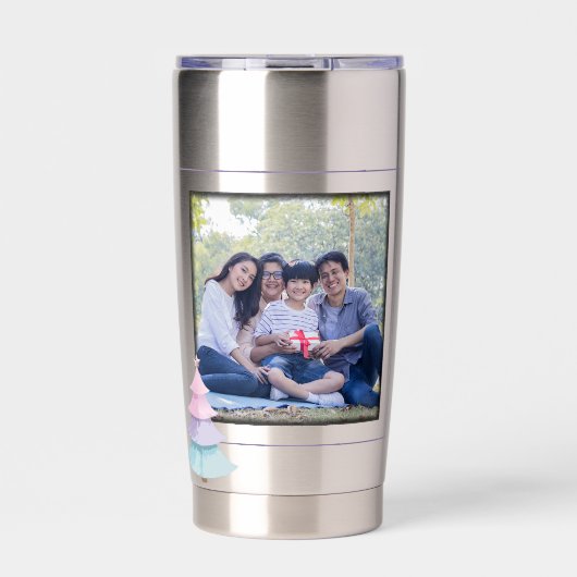 Pastel Christmas Tree Thermobecher (Vorderseite)