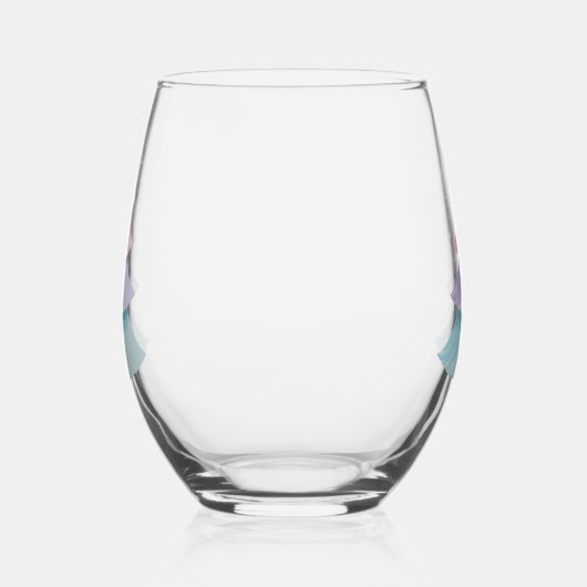 Pastel Christmas Tree Weinglas Ohne Stiel (Rechts)