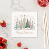 Pastel Christmas Trees Serviette (Beispiel)