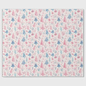"Pastel Christmas Wonderland Pattern" Geschenkpapier (Flach)
