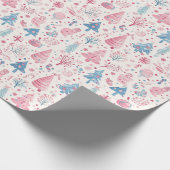 "Pastel Christmas Wonderland Pattern" Geschenkpapier (Ecke)