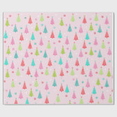 Pastel Christmas Wrapping Paper Geschenkpapier (Flach)
