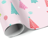 Pastel Christmas Wrapping Paper Geschenkpapier (Rolleneckpunkt)