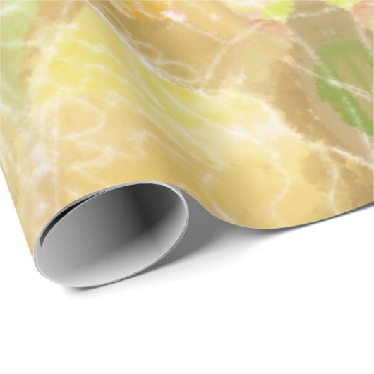 Pastel Citrus Aquarell Designer Druckmuster Geschenkpapier (Rolleneckpunkt)