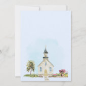 Pastel Citrus Blue Watercolor Floral Wedding Einladung (Rückseite)