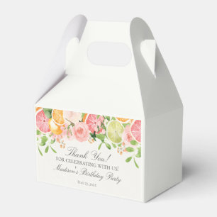 Pastel Citrus Floral Kleine Süsse Geburtstag Geschenkschachtel