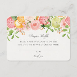 Pastel Citrus Floral Süsse Diaper Beilage Begleitkarte