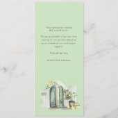 Pastel Citrus Watercolor Double Side Wedding Menükarte (Rückseite)