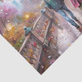 Pastel City Rain Walk Decoupage Seidenpapier (Ausschnitt)