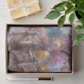 Pastel City Rain Walk Decoupage Seidenpapier (Geschenk)