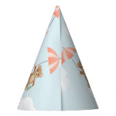 Pastel Classic Teddy Bear Peach Blue Partyhütchen (Rückseite)