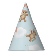 Pastel Classic Teddy Bear Peach Blue Partyhütchen (Rechts)
