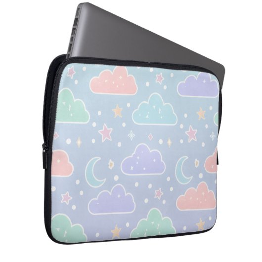 Pastel Cloud Aesthetic Laptop Sleeve (Vorne Rechts)
