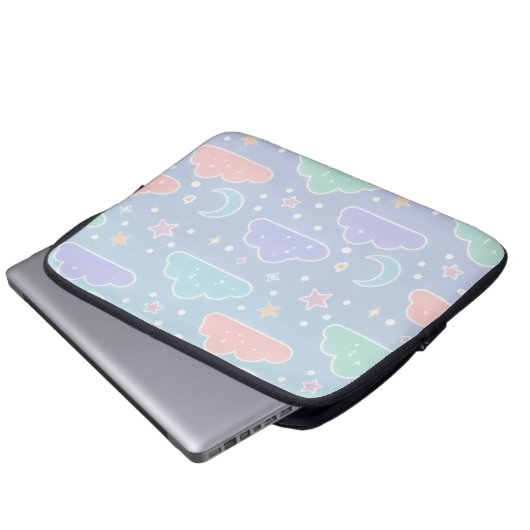 Pastel Cloud Aesthetic Laptop Sleeve (Vorne Knopf)