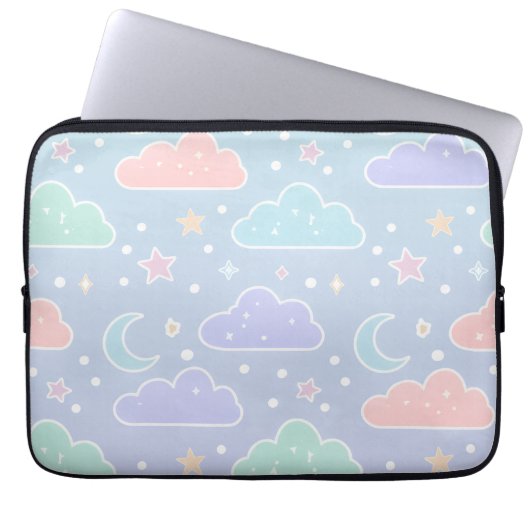 Pastel Cloud Aesthetic Laptop Sleeve (Vorderseite)