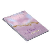 Pastel Cloud Amethyst Glitter Notizblock (Rechte Seite)
