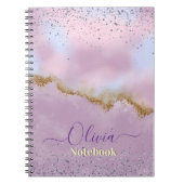 Pastel Cloud Amethyst Glitter Notizblock (Vorderseite)