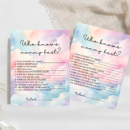 Pastel Cloud, die Mommy Best Baby Shower Game kenn