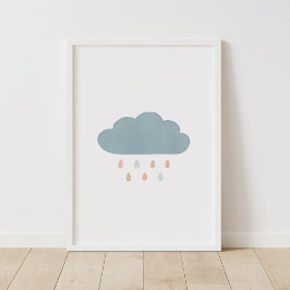 Pastel Cloud Girl Kinderzimmer Decke Poster