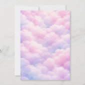Pastel Cloud Unicorn Dreamscape Girl 10th Birthday Einladung (Rückseite)