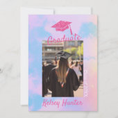 Pastel Clouds Abschluss Era Lover Pink Glitzer Ankündigung (Vorderseite)