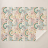 Pastel Clouds Blanket Sherpa Hug for Little Stars Sherpadecke (Vorderseite (Horizontal))