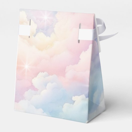 Pastel Clouds Sky Brautparty Geschenkschachtel (Rückseite)