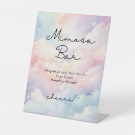 Pastel Clouds Sky Mimosa Bar Brautparty Sockelschild